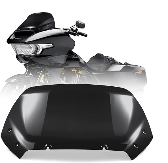 Black 12" Windshield Windscreen Wind Splitter Fit for Harley Road Glide CVO 2024, Dark Tinted Wind Shield Windscreen Air Deflector for Harley Davidson Road Glide CVO FLTRXSE 2023-2024