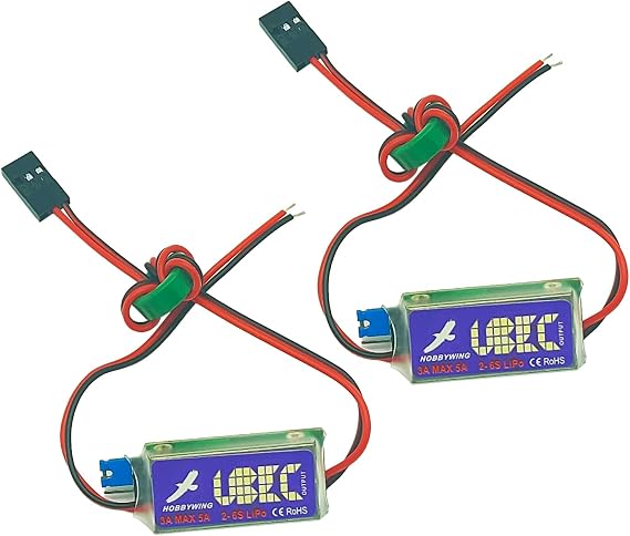 2PCS RC Full Screen Shielded Anti-Interference Switch Power Supply BEC Switchable UBEC 6.0-25.2v Input / 5v/6v Adjustable Output BEC for FPV Camera Servo Power Supply