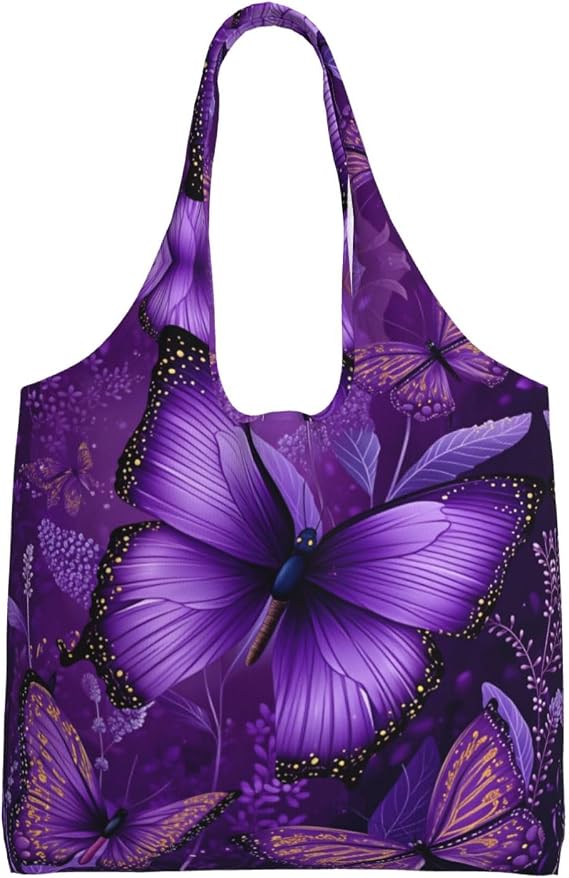 Canvas Tote Bag, Large Capacity Shoulder Bag Foldable Shopping Bag