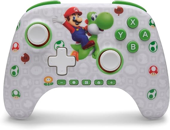 PowerA Advantage Wireless Controller for Nintendo Switch 2 - Mario & Yoshi, Officially Licensed, Hall Effects, Mappable Buttons, Pro Controller, C Button, Motion Controls