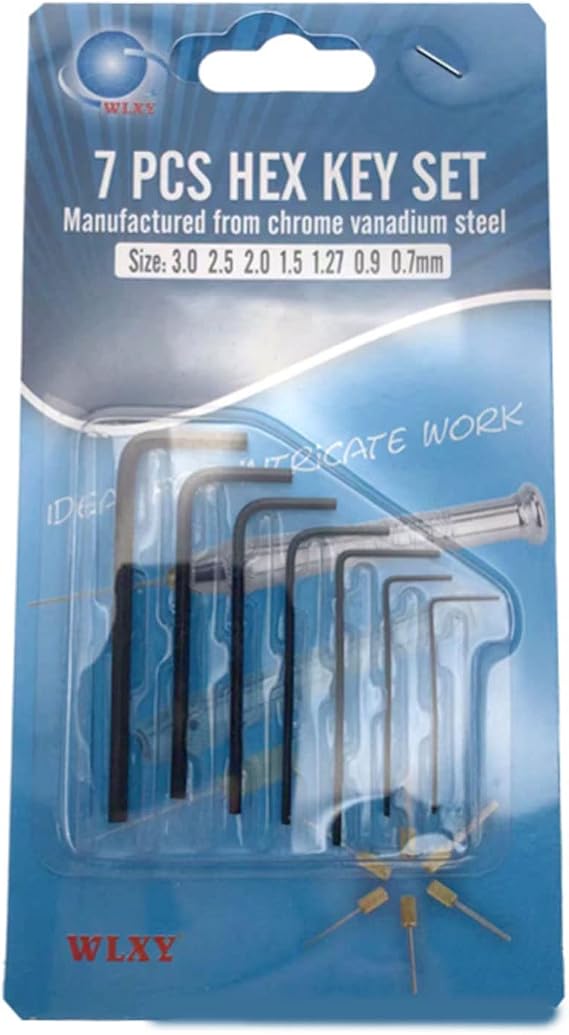 Allen Hexagon Key Set,7 Pieces 0.7mm-3mm Mini Hexagon Hex Allen for Key Set Wrench Screwdriver Tool