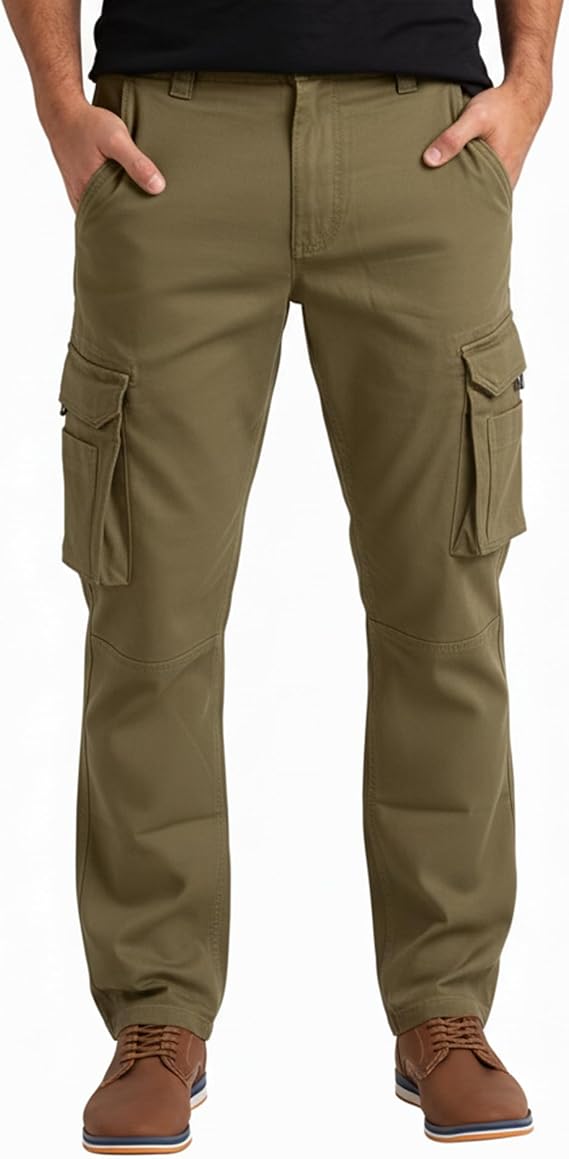 Alamo Casual Cargo Pants for Men, Regular Fit Cargo Work Pants for Men