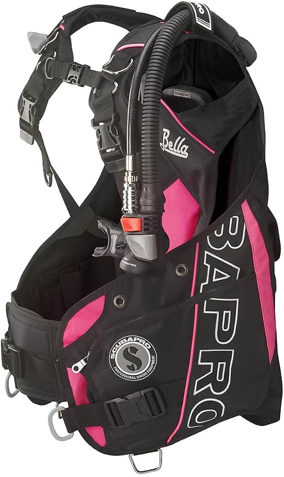 Scubapro Bella Diving BCD 5th Generation Air2 Octopus/Inflator XL, Black/Pink