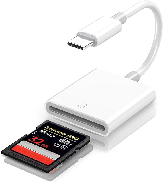 Criello USB C SD Card Reader, Digital Camera Adapter | Type C Camera Adapter for iPhone 15/16/17 Plus/Pro/Max, iPad MacBook/Air iMac/Samsung Galaxy Android