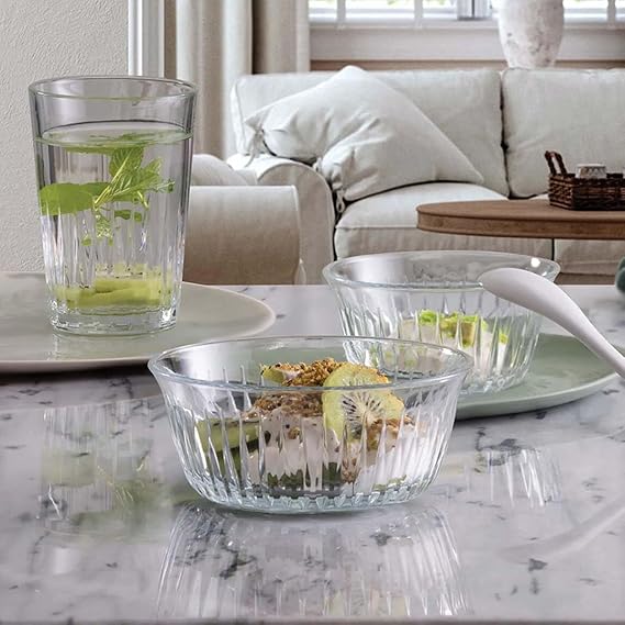 Set of 6 Glass Bowls 140 ml Dessert Bowls Snack Bowls for Dessert Bowls Glass Dessert Bowl Glass Bowls Small Bowls Set Bowl Snack Compote Bowls Dessert Glasses Bowl Bowl