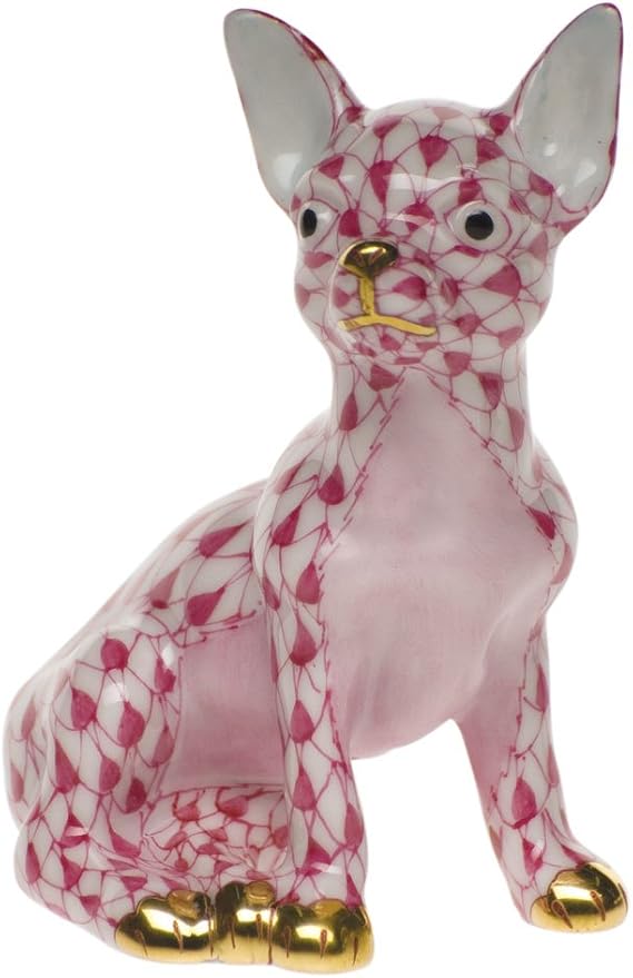 Herend Chihuahua Raspberry Fishnet