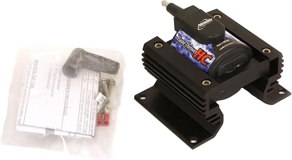 Pertronix 60103 Flame-Thrower HC E-Core Ignition Coil, 60,000 Volt 0.32 Ohm, 12 Volt, Black