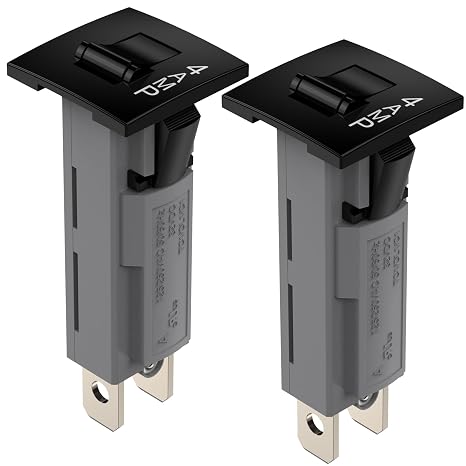 Thermal Circuit Breakers Fuseholder Type 125/250VAC 50/60Hz 32VDC 4Amp (Pack of 2)