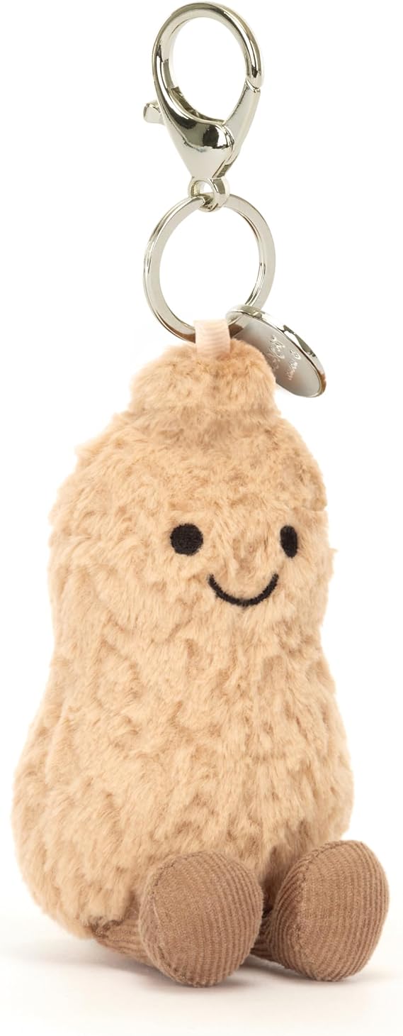 Jellycat Amuseables Peanut Bag Charm 4.5" | Food Plush Keychain | Great Gift Idea, Peanuts, Peanuts