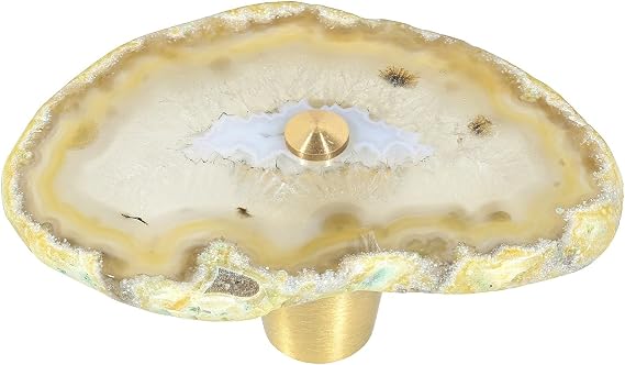 Pack of 4 Irregular Agate Slice Stone Knobs Agate Cabinet Knobs