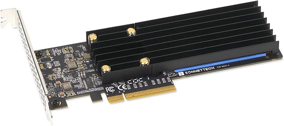Sonnet M.2 2x4 Low-Profile PCIe NVMe SSD Card Dual Slot Mac Windows Linux