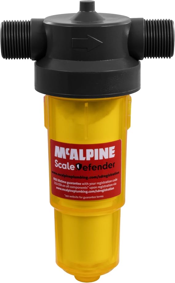 McAlpine Scale Defender Starter Pack | Limescale Prevention System with Cartridge & Fittings | 15mm & 22mm Connectors