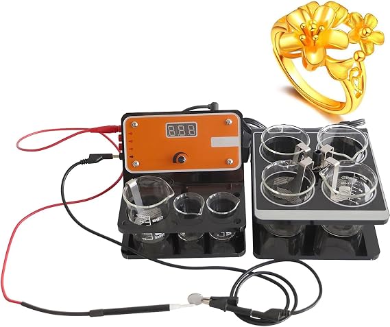 Generic Gold Plating System, Pen Type Plating Machine for Jewelry Silver Gold Electroplating - Complete Partial Plating Kit with Solutions
