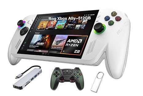 ASUS ROG Xbox Ally 7" FHD Gaming Handheld Console, 120Hz IPS LED Touch Screen, AMD Ryzen Z2 A Processor, 16GB, Windows 11, with SVT 3-in-1 Kit