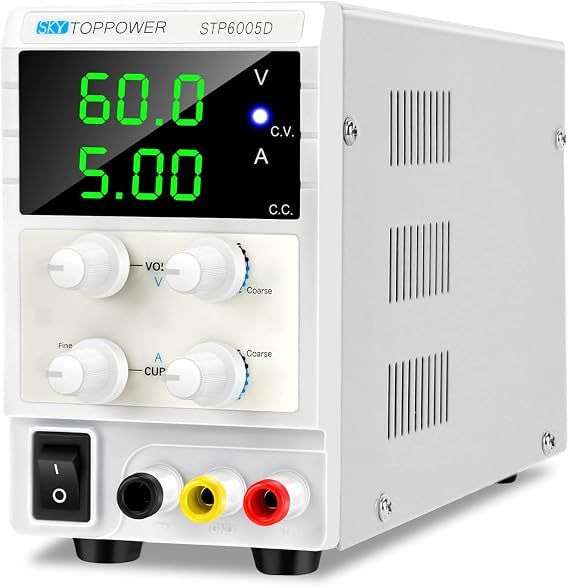 STP6005D Stabilized Power Supply, Variable DC Power Supply, 0-60V, 0-5A, 3-Digit Voltage Current Display, Switching Power, Automatic Switching, Multiple Protection, Low Noise