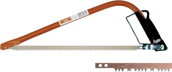 Bahco 21 Inch Bow Saw with Extra Wet Cut Blade | Compact bowsaw supplied with dry cut blade and bonus wet cut blade