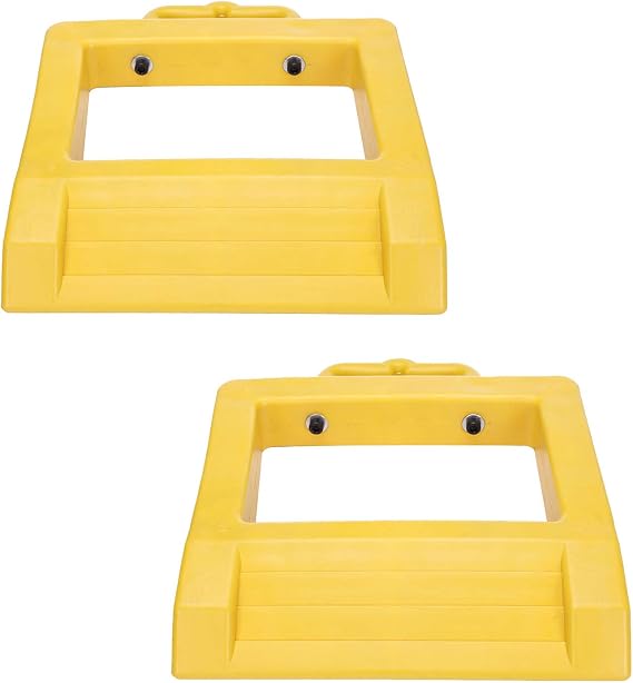 Homeon Wheels Pallet Jack Stopper, 2-Pack Heavy-Duty Truck Chock, Yellow
