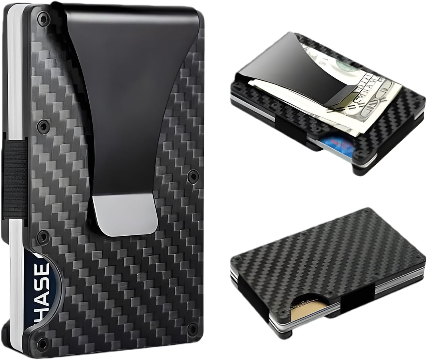Carbon Fibre Wallet for Men, Slim Wallet with Coin Pocket & RFID Protection, Men's Wallet, Card Holder, Wallets for Men