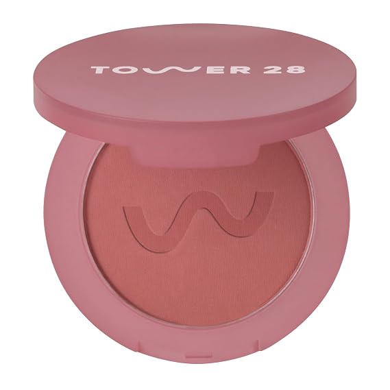Tower 28 GetSet Matte Powder Blush for Cheeks - 12-Hour Setting Blush Powder for Smooth, Blurred Skin - Talc-Free, Sweat-Proof Face Blushes - Makeup for Sensitive Skin - Samo Spritzer (1.13 oz)