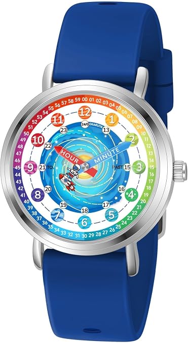 Kids Watch - Analog Watches for Kid Boys Girls Ages 7-10, 8-12, Astronaut Learning Time Teaching Tool