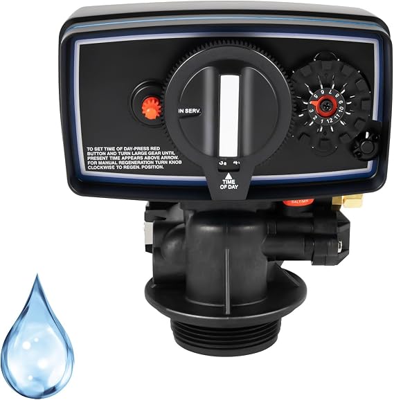 Time Clock Control Valve, Timer Replacement Softener Valve, Timer Mechanical Filter Control Head for Water Filter Softener Resin Tank 110V