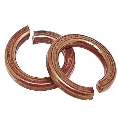 30pcs Copper Split Lock Washer Split Ring Spring Washer Fastener(M6)