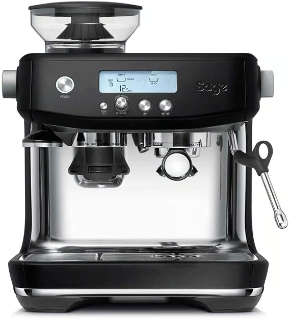 Sage Appliances SES878 the Barista Pro, Espresso Machine with Grinder, 3 Second Heating Time, Matt Black, Mit Mahlwerk [Energy Class A]