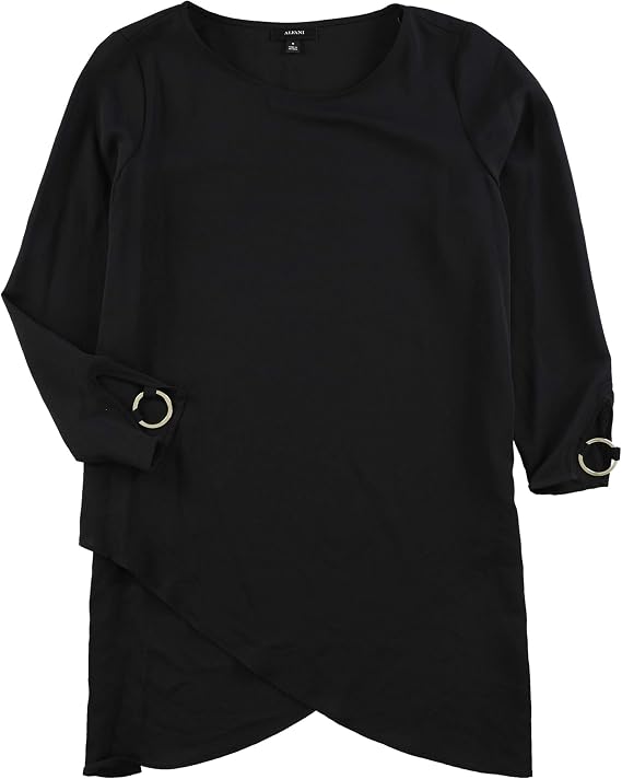 Alfani Womens Split Cuff Tunic Blouse