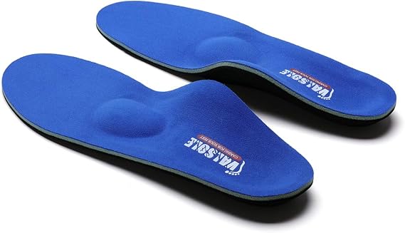 VALSOLE Orthotic Insole High Arch Foot Support Soft Medical Functional Insoles, Insert for Severe Flat Feet,Plantar Fasciitis,Feet Pain, Foot Valgus for Man and Woman (9.5-10 UK-290mm, Blue)
