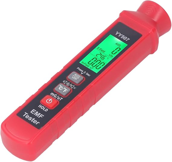 3v 電磁放射計 Emf Elf Rf メーター ゴーストハンティング機器 ハンドヘルド Emf メーター デジタルlcdバックライトディスプレイ付き 家庭用emf検査、オフィス、外出に最適なテスター