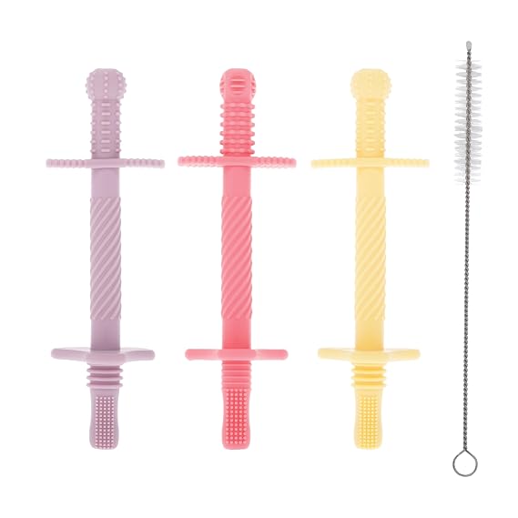 Nuby Silicone Teething Tubes - 3 Pack