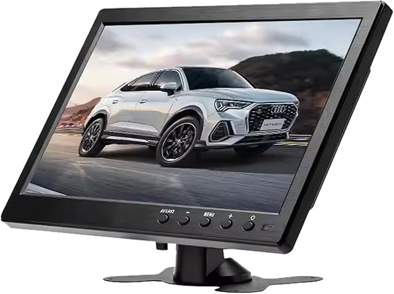 10.1 HD Monitor for Mini TV & Car Video Player & Computer Display TFT LCD Color Screen for Car Backup Camera & Home Security System Built in Speaker Support BNC/AVI/VGA/HDMI