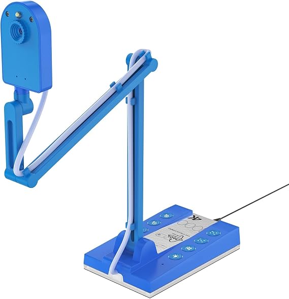 TreasLin Document Camera,10MP USB Document Camera for Teachers, Overhead Camera Remote Learning, Classroom Presentations, Art Classes Online Teaching with Multi Angle Rotation Adjustment LED Light