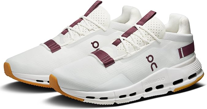 On Men's Cloudnova 2 Ivory/Maroon 10.5 Medium