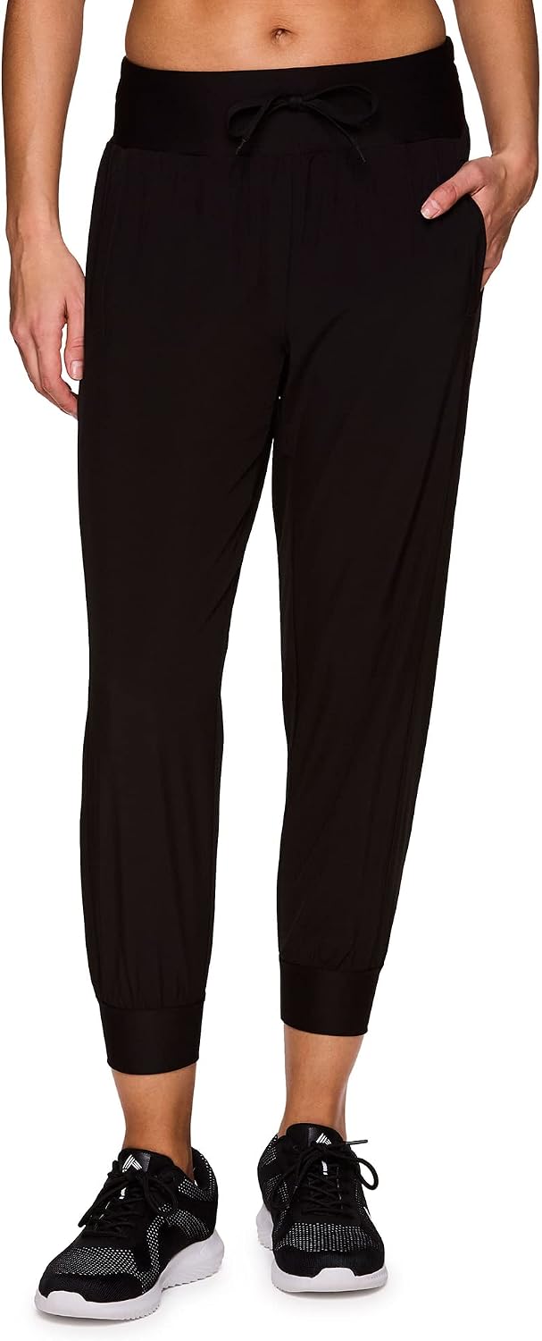 RBX Active Womens Relaxed Fit Lightweight Quick Drying Stretch Woven Pants with Pockets