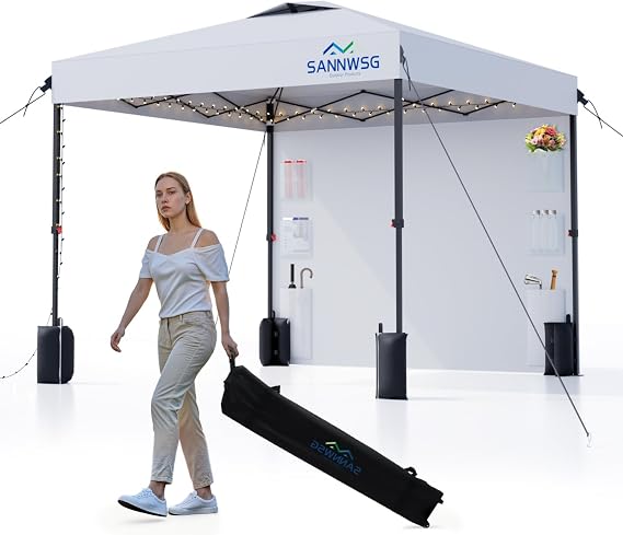 8X8 Pop Up Canopy Tent with Wall