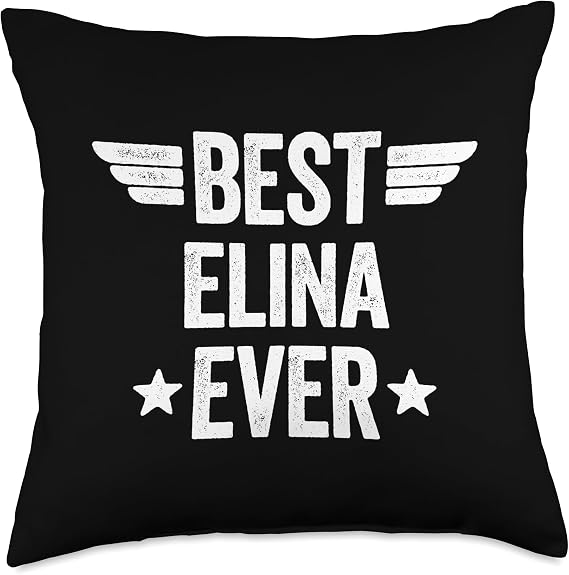 Best Name Ever Best Elina Ever Throw Pillow, 18x18, Multicolor