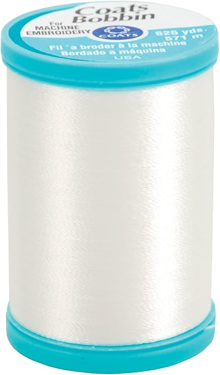 COATS & CLARK S978-0100 Polyester Bobbin Thread, 625-Yard, White