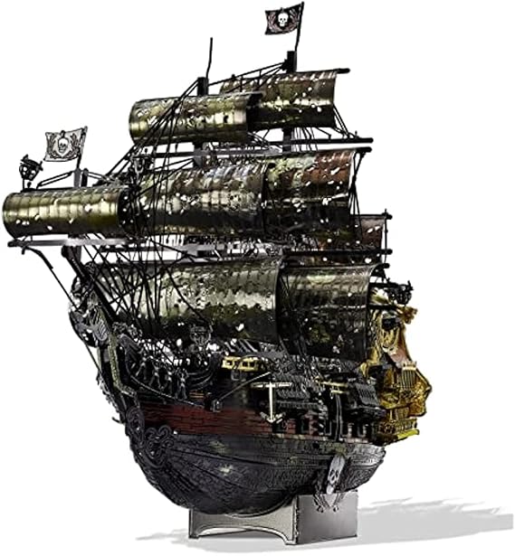 JOMIOD 3D Watercraft Model Building Kit, The Queen Anne's Revenge Pirate Ship Model Kits, 3D Puzzles to Build for Adults Brain Teaser Puzzles Toys