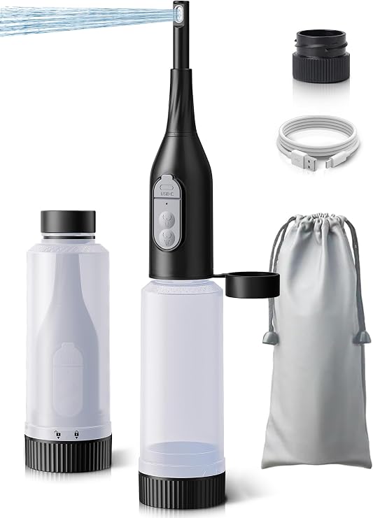 Portable Bidet, SANEWE Electric Butt Shower with 3 Spray Modes, IPX7 Water Protection & Pressure Regulation, for Personal Hygiene Cleaning, Soothing Postnatal Care, Perineal