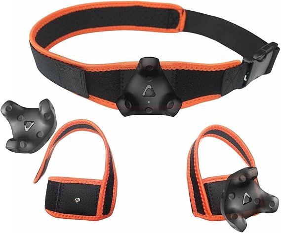 VR Tracker Straps Waist+Feets 3 in1(New Model for 2024), for Vive Tracker, Ultimate Tracker, Tundra Tracker Full Body Tracking Belt in VR Chat, Dance Dash, and Other FBT apps