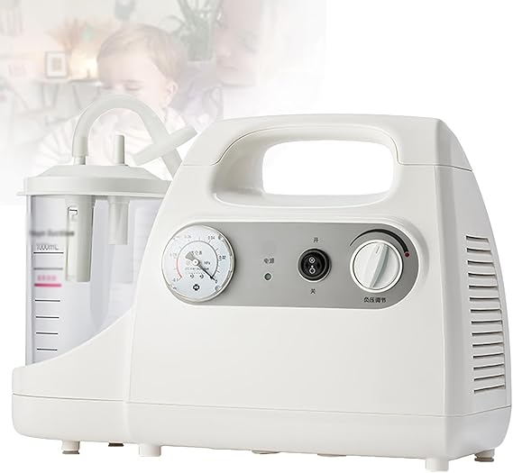 Electric Suction Machine for Mucus, 1000ml Canister, Homecare Tabletop Device for Elderly, Oral Phlegm Removal