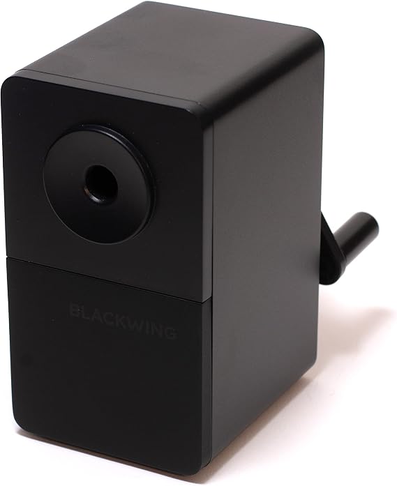 Blackwing Desktop Pencil Sharpener, Adjustable Point Dial, Hand Crank