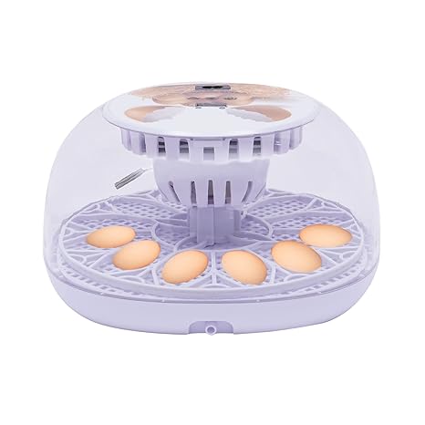 Incubators for Hatching Eggs, 12 Eggs Capacity, Brutautomat Vollautomatisch, Inkubator Hühner, Automatic Egg Turning, Adjustable Temperature (20-50℃), LED Egg Candler
