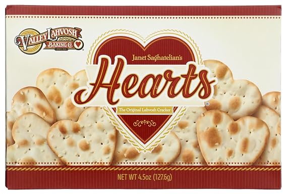 Valley Lahvosh, Original Heart Crackers, 4.5 Ounce