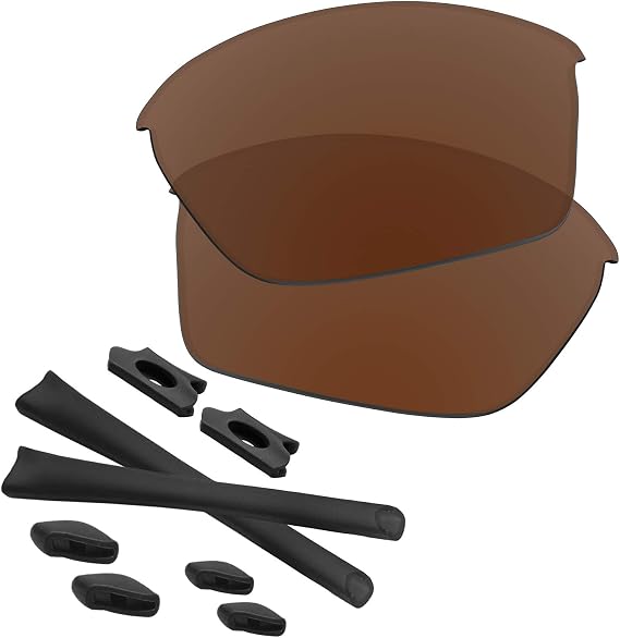 Flak Jacket Lenses & Rubber Kits Replacement for Oakley Sunglasses Polarized