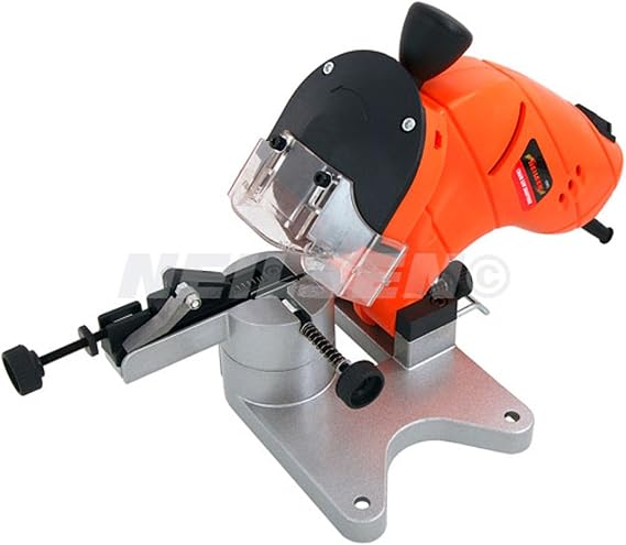 Neilsen CT2912 Electric Chainsaw Blade Sharpener - 230V, 130W, 50Hz | 3000rpm No Load Speed | 100mm Grinding Disc | Adjustable Chain Vice | Wall or Bench Mount | Heavy Duty Steel Base Safety Guard