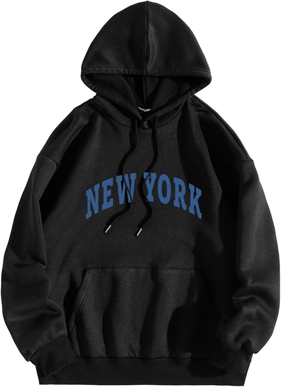 Hoodie For Men, Men Women Letter Graphic Hooded Print Hooded Long Sleeve Sweatshirt Tops