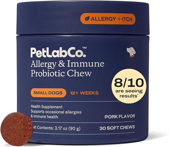PetLab Co. Allergy & Immune Probiotic Chews, 30 Soft Chews, Small Dogs