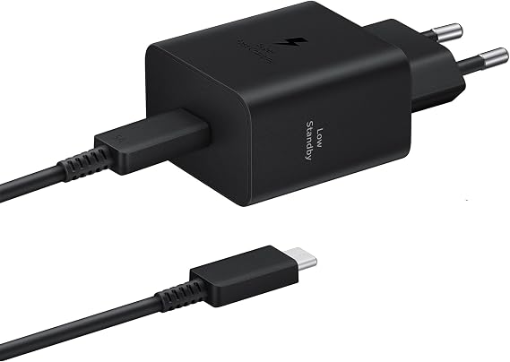 Samsung EP-T4511X Fast Charging Adapter USB-C Charger with 45W Fast Charging Compatible with Devices from Other Manufacturers Includes Data Cable Black